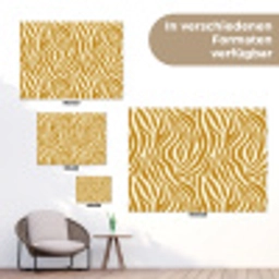 Zebra - Klassiek - Oker - Geel tuinposter los doek klein 239 -Xsfeer9_DE