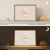 Ruimtebeer - Sterren - Beige Light Box met batterij (Wandlamp kind) middel -sfeer3_kind