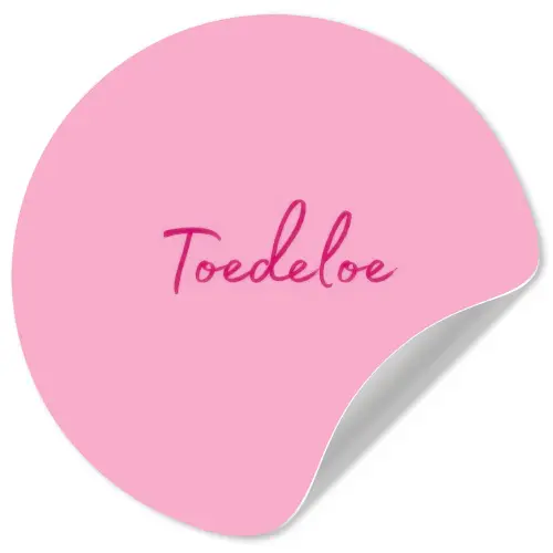 Toedeloe - Roze - Minimalistisch Wandcirkel behangsticker klein -3d