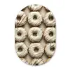 Donuts - Chocolade - Wit - Beige Wandcirkel Ovaal Glas middel -3d