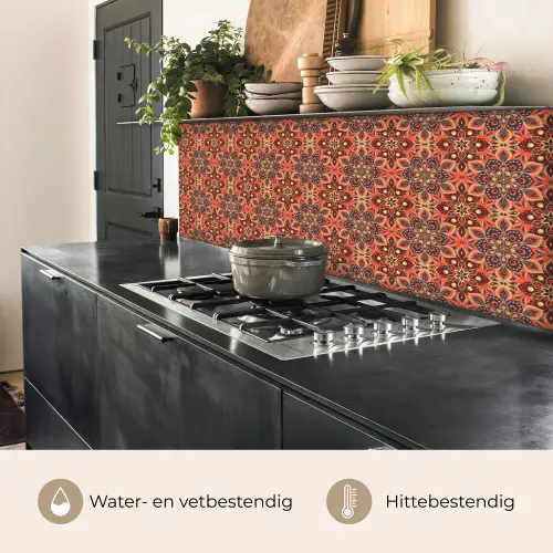 Mandala - Bloemen - Patroon - Retro keuken achterwand 2 middel 871 -usp_NL