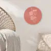 Minimalistisch - Illustratie - Aardbei - Tak Wandcirkel kunststof plaat 5mm dik klein -sfeer5