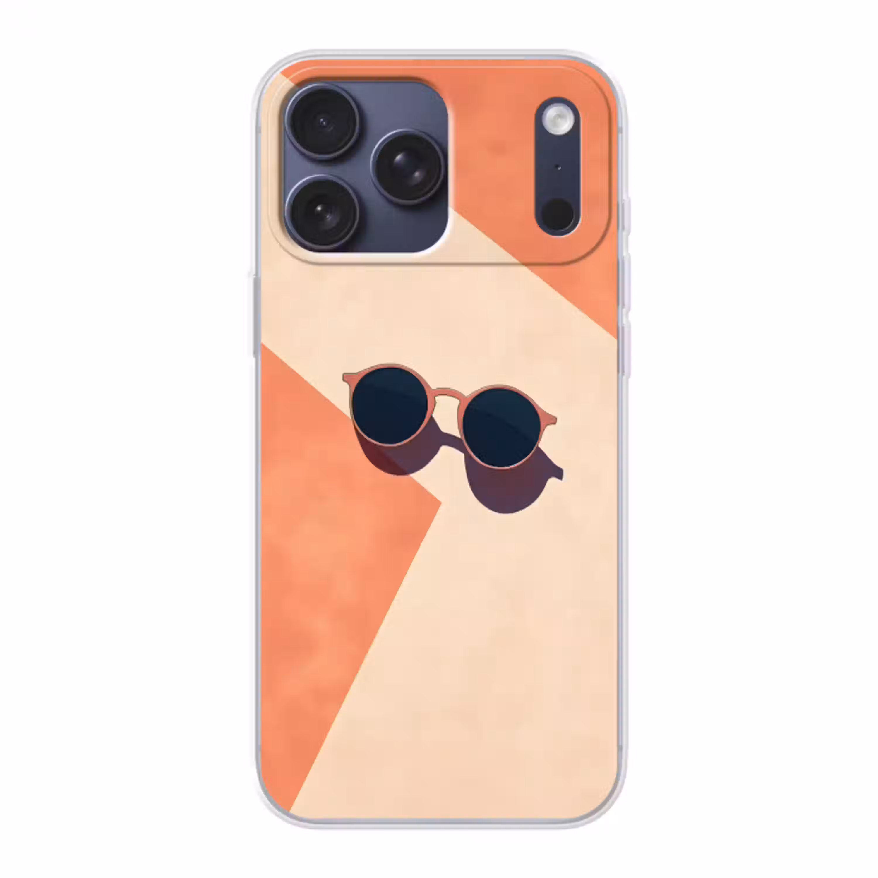 Zonnebril - Schaduw - Oranje - Minimalistisch Telefoonhoesje iPhone 17 Pro Max klein -3d