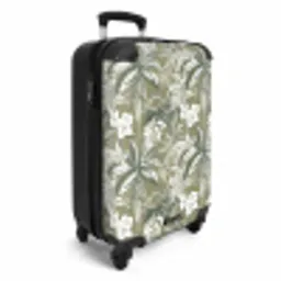 Botanisch - Bloemen - Groen NBS - Handbagage koffer - Volwassenen Unisex middel -productfoto_3d
