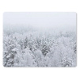 Bos - Sneeuw - Winter - Natuur - Wit muismat rubber klein -3d