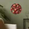 Aardbei - Fruit - Rood Akoestische PET Vilt - Rond klein -sfeer2