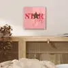 Star girl - Roze - Panter - Ster plexiglas 5mm klein -sfeer4