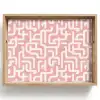 Doolhofpatroon - Roze - Wit - Abstract Dienblad Rechthoek middel 911 -z3d_shopping