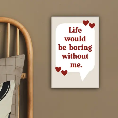 Quote - Tekstballon - Hartjes canvas 2cm klein -sfeer3