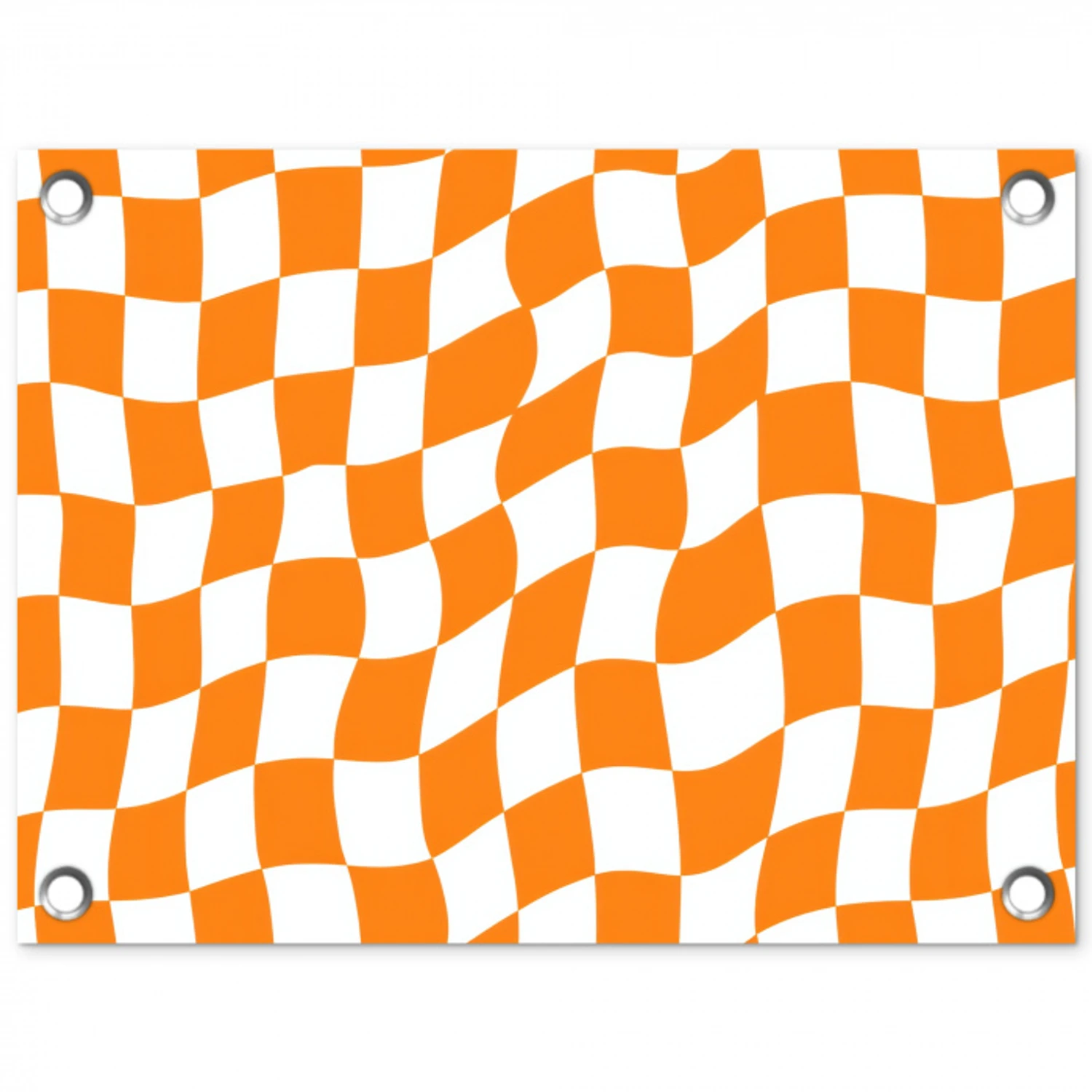 Golvend - Patroon - Oranje tuinposter los doek klein 239 -3d