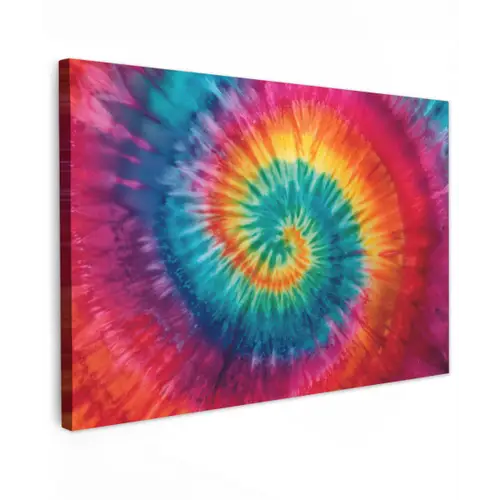Regenboogkleuren - Tie dye - canvas 2cm klein -z3d