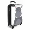 Dierenportret - Nijlpaard - grijs NBS - Handbagage koffer - Unisex middel -productfoto_3d