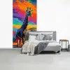 Giraffe - Savanna - Lucht - Gekleurd fotobehang vinyl groot -slaapkamer