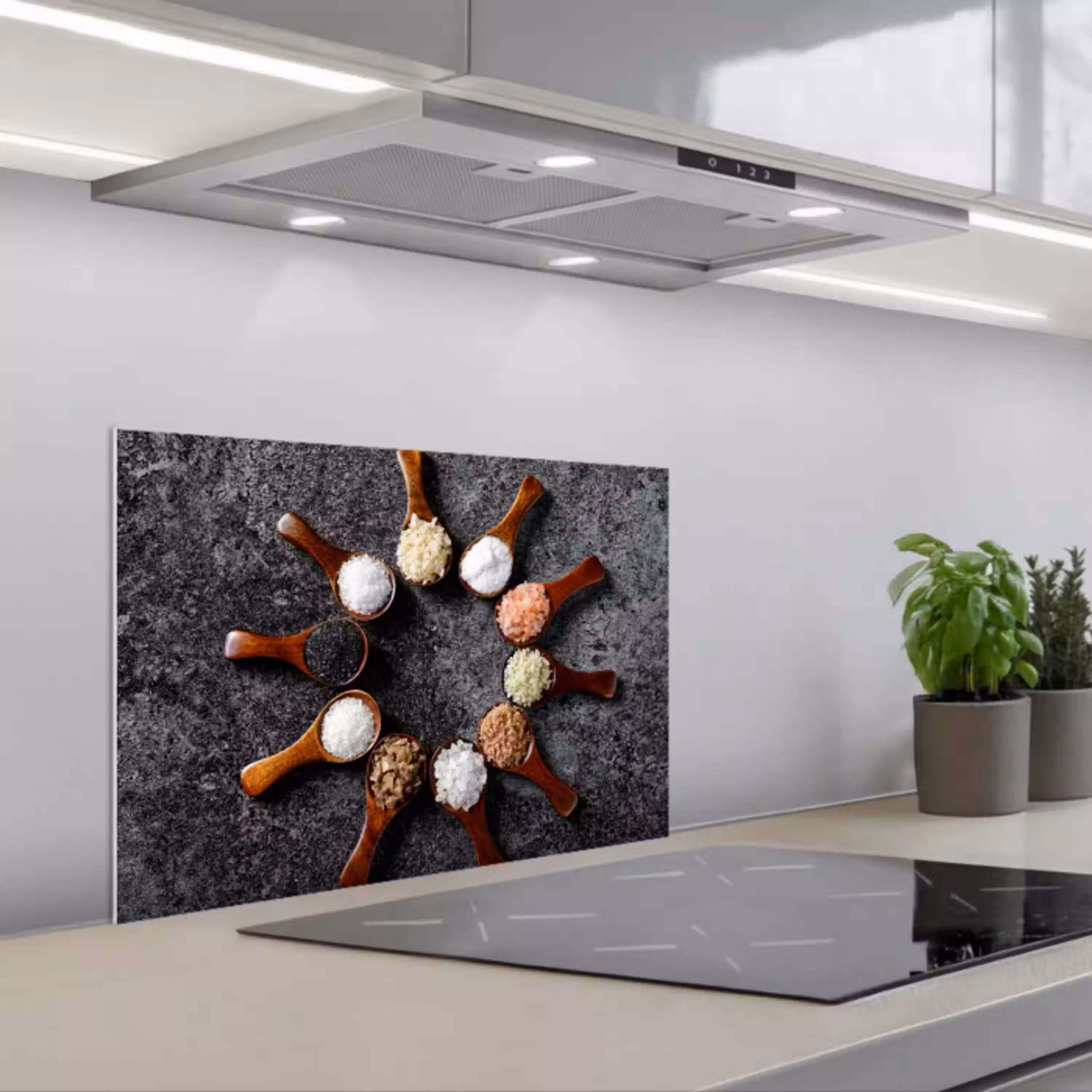 Zoutkristallen Sterrenstelsel keuken achterwand spatscherm klein -3d_schuin