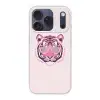 Tijger - Glitterzonnebril - Roze Telefoonhoesje iPhone 17 Pro klein -3d