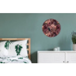 Vogels - Bladeren - Roze Wandcirkel aluminium klein 190 -slaapkamer
