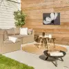 Bloem - Minimalistisch - Zwart - Wit Tuinposter op houten frame 2 cm dik klein -sfeer2