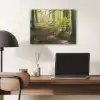 Bos - Bomen - Pad - Zon - Planten - Bladeren - Natuur PET vilt klein -sfeer5