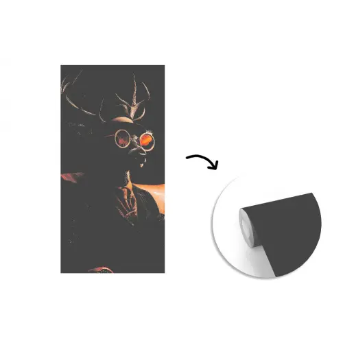 Hert - Zonnebril - Zwart - Pak fotobehang vinyl groot -3d