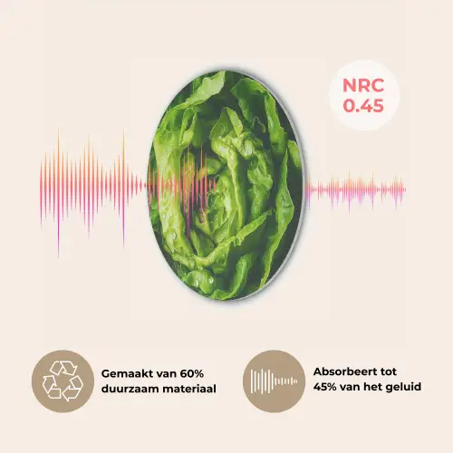 Groente - Sla - Groen Akoestische PET Vilt - Rond klein -USP_NL