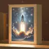 Ruimtevaart - Raket - Space - Sterren Light Box met kabel klein -zzz_3d_website