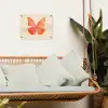 Vlinder - Minimalistisch - Roze tuinposter los doek klein -sfeer7