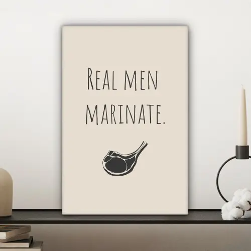 Vlees - Minimalistisch - Beige - Quote canvas 2cm klein -sfeer6