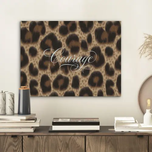 Luipaardprint - Bruin - Courage - Sierlijk PET vilt klein -sfeer1