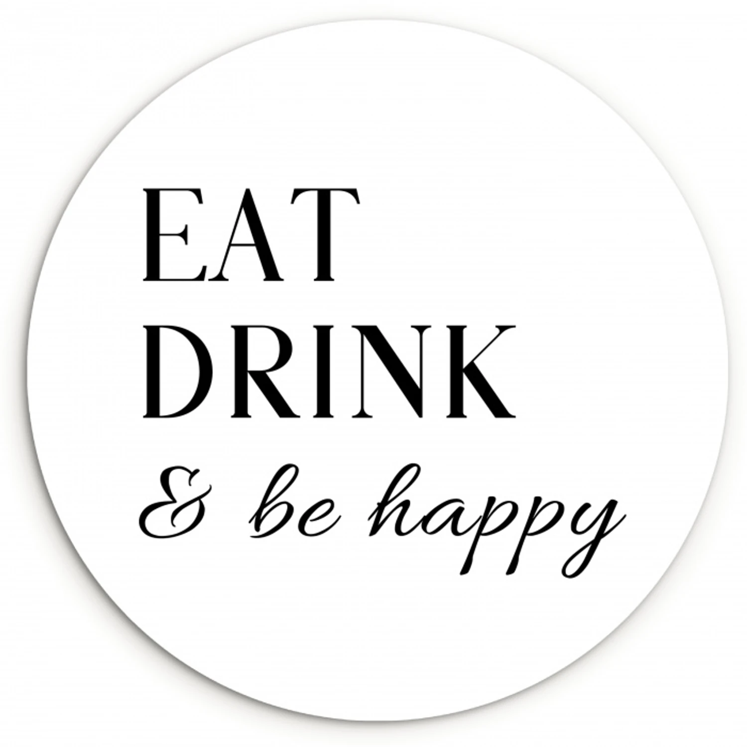 Levensgenot in Woorden KitchenYeah - Keuken - Wandcirkel Forex klein -3d