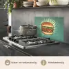 Hamburger - Illustratie - Sla - Kaas keuken achterwand spatscherm klein -usp_NL