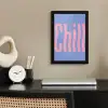 Chill - Roze - Blauw - Golvend fotolijst zwart zonder passe partout klein -sfeer1