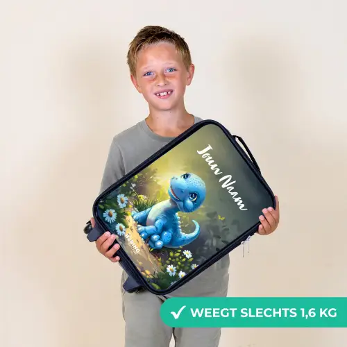 Branco Brontosaurus Kinderkoffer - Zwart klein -sfeer4_NL
