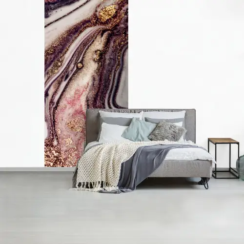 Marmer - Roze - Goud - Glitter - Marmerlook fotobehang vinyl groot -slaapkamer