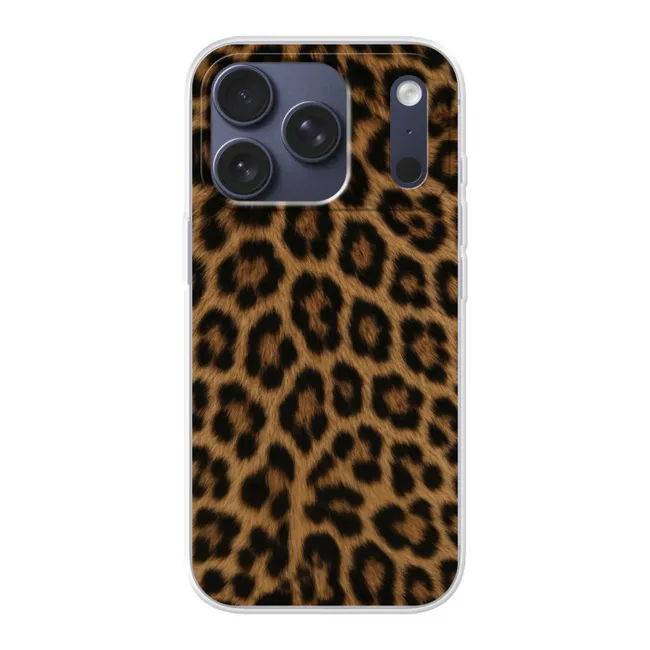 Telefoonhoesje - Pantervacht - Realistisch - Bruin