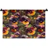 Warm - Patroon - Penseel - Viooltjes Wandkleed katoen klein 269 -zz3d