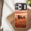 Groep olifanten - Open vlakte - Zon Telefoonhoesje iPhone 17 Pro Max klein -sfeer1