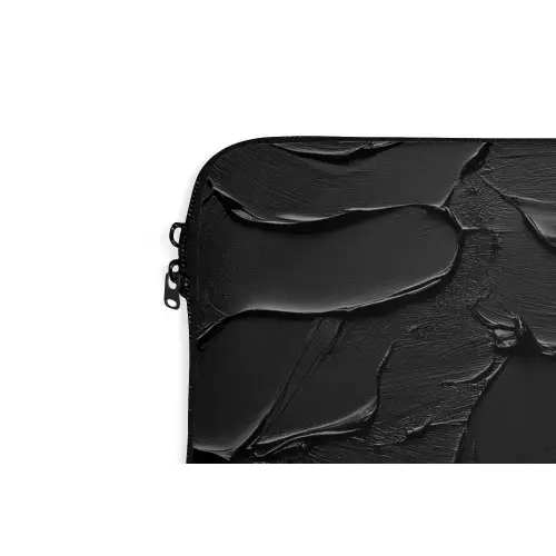 Zwart - Verf laptophoes neopreen klein -detail