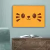 Kat - Simplistisch - Oranje - Vrolijk canvas 2cm klein -sfeer4