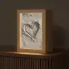 Hartvorm - Getekend - Beige - Zand Light Box met kabel (Tafellamp) klein -z3d_website