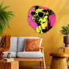 Hond - Zonnebril - Roze - Art Wandcirkel Organisch Aluminium middel -sfeer4