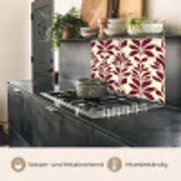 Abstract - Bladeren - Burgundy keuken achterwand 2 middel 865 -usp_DE
