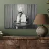 Vrouw - Bubbels - Zwart - Wit PET vilt klein -sfeer2
