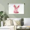 Varken - Roze - Baby dier - Boerderij dieren Wandkleed katoen klein -sfeer7