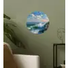 Zee - Golven - Rotsen - Meeuwen Wandcirkel behangsticker klein -sfeer2