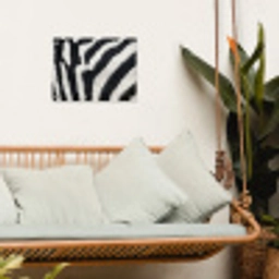Zebra - Vacht - Klassiek - Zwart - Wit tuinposter los doek klein -sfeer7