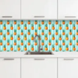 Ananas - Strepen - Groen keuken achterwand 2 middel 871 -3d