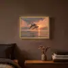 Dolfijnen - Zee - Realistisch Light Box met batterij (Wandlamp) middel -sfeer4