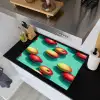 Appels - Water - Turquoise Inductie beschemer met haakjes klein 777 -sfeer1