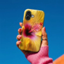 Geel - Hibiscus - Tropisch Toughcase MagSafe Apple iPhone 17 klein -Sfeer1V