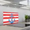 Anker - Verfspatten - Rood - Blauw keuken achterwand spatscherm klein -3d_schuin